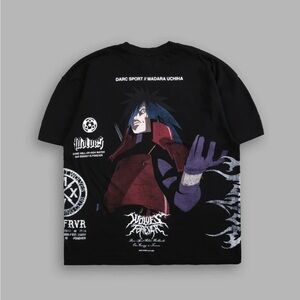 MADARA UCHIHA "SIDE BY SIDE" SERIES PREMIUM TEE IN BLACK SIZE LARGE DARC SPORT